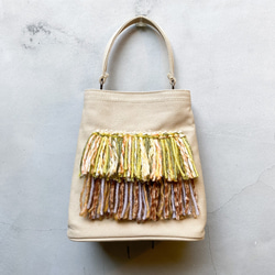 客製 梭織流蘇設計帆布手提斜肩包   Weaving tassel Design Bag *CUSTOM MADE 第1張的照片