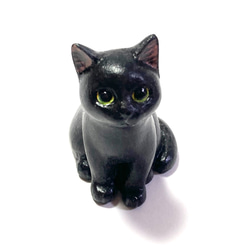 中古品【ぶち猫＆黒猫　猫の置物】2点セット☆おまけ付き☆ 50ca9c07d6b840084065cdd2154aec