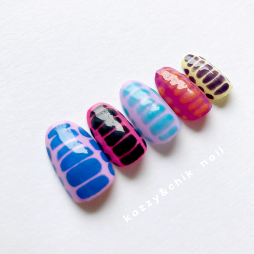 ネイルチップ・付け爪 kc_cc.f ネイルチップ 〜カラフルインセクト〜 ネイルチップ（つけ爪