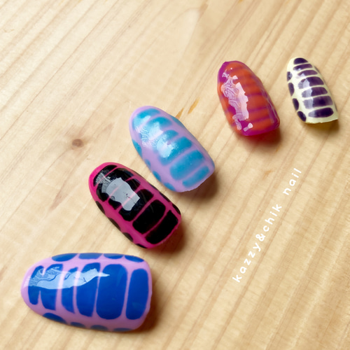 ネイルチップ 〜カラフルインセクト〜 ネイルチップ（つけ爪