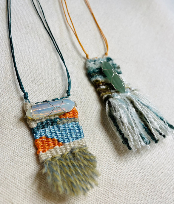 客製 梭織礦石設計頸飾   Weaving with Ore Necklace  *CUSTOM MADE 第5張的照片