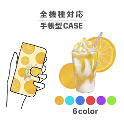 冰沙飲料食品插畫智慧型手機保護殼相容所有型號筆記型卡片儲存 NLFT-BKCS-04g 第1張的照片