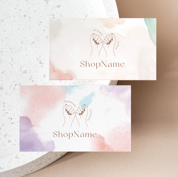 ショップカード アクセサリー台紙 サンキューカード 名刺 ☆No.153