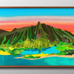 12756　ポスター　絵画　A3サイズ『ハワイ　クアロア・ランチ』アート　イラスト　デザイン　上級マット紙　北欧 1枚目の画像