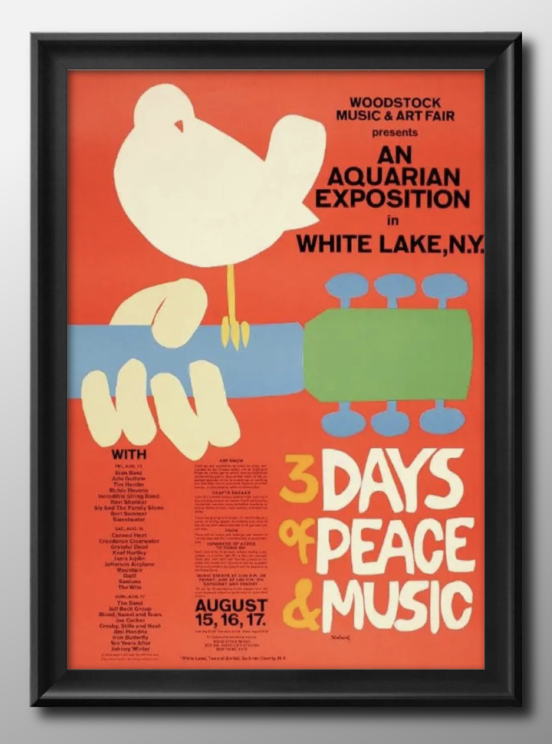 【額縁付き】 WOODSTOCK ウッドストック A2ポスター 額縁付き】 WOODSTOCK ウッドストック A2ポスター ミュージシャン