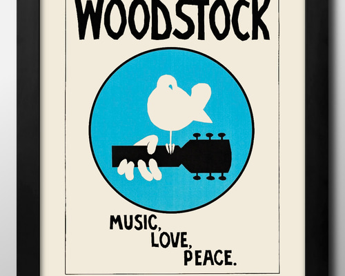 【額縁付き】 WOODSTOCK ウッドストック A2ポスター e8f791acd07e45f53100773129920a