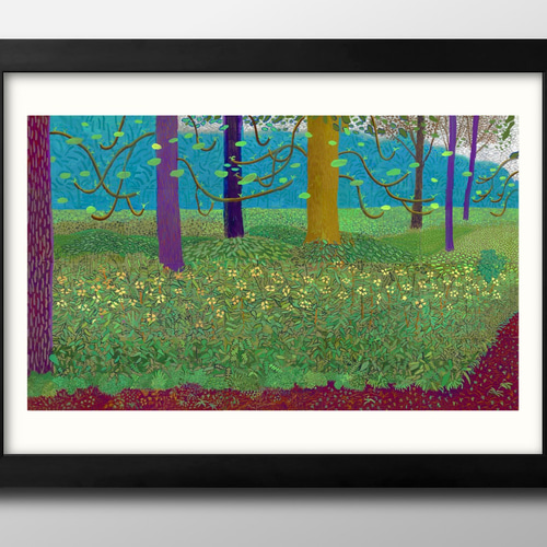 12554 ポスター 絵画 A3サイズ『不思議な森 ホックニー』アート