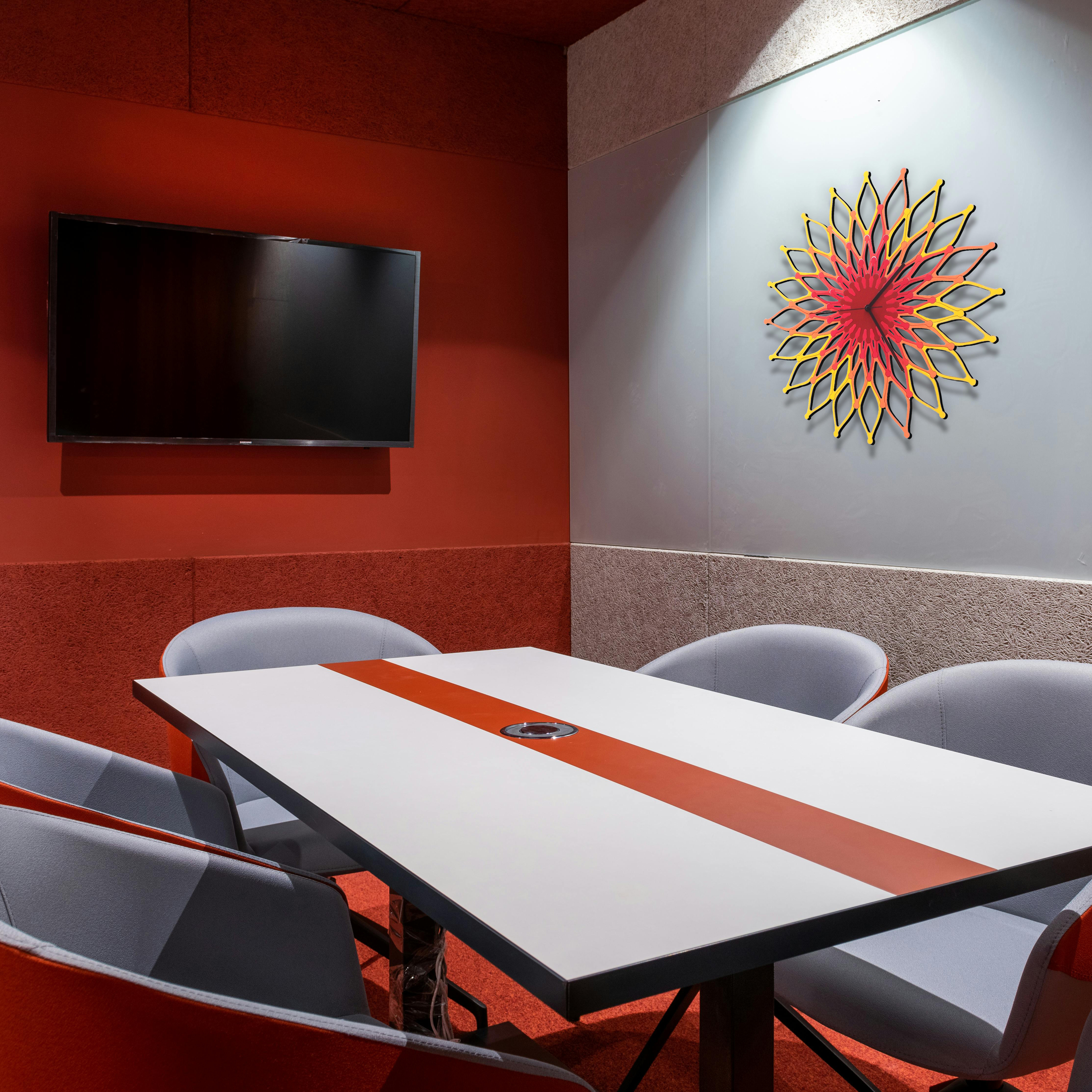 木製ウォールクロックFireworks I (花火) - 手作りの木製の壁時計