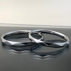 【結婚指輪SOLIS】  ARESアレス　2本セット限定特別価格　PT950•PT900鍛造指輪 1枚目の画像