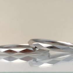 【結婚指輪SOLIS】  ARESアレス　2本セット限定特別価格　PT950•PT900鍛造指輪 3枚目の画像