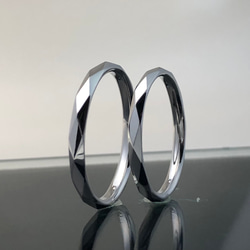 【結婚指輪SOLIS】  ARESアレス　2本セット限定特別価格　PT950•PT900鍛造指輪 4枚目の画像