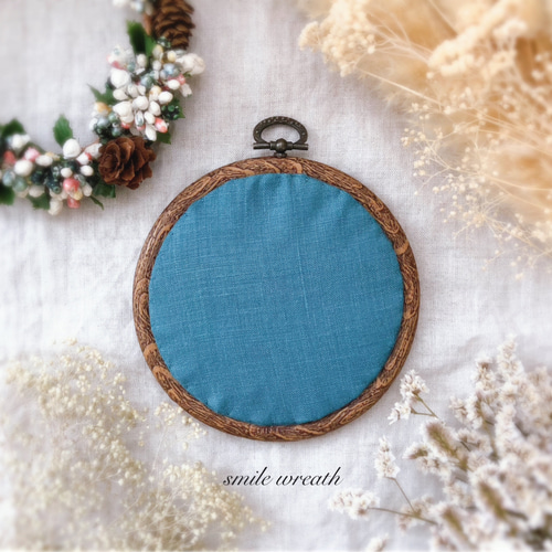 夏の海の刺繍フレーム青】お誕生日プレゼントや大切な方への贈り物に