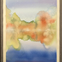 石神井公園の秋　公園　秋　湖　紅葉　水彩画　手描き　 3枚目の画像