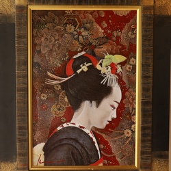 みとせ(三年)の夢    ※価格見直しを実行しました。    油絵　舞妓　京都　祇園 1枚目の画像