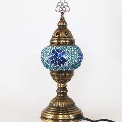 Turkish Mosaic lamp[Desk type]SMALL-Blue *Free shipping 第3張的照片