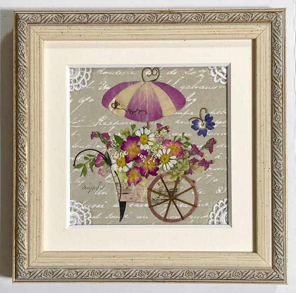 押し花作品「薔薇のステンドグラス」完成(*^▽^*) | あるちゃん
