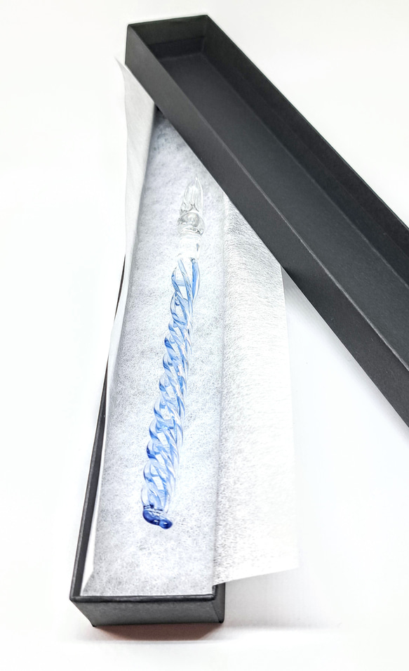 「ラメインク対応」青のガラスペン 5枚目の画像