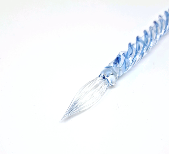 「ラメインク対応」青のガラスペン 2枚目の画像