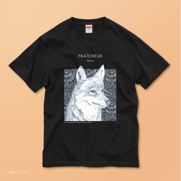 「Wolf」コットンTシャツ/送料無料 1枚目の画像