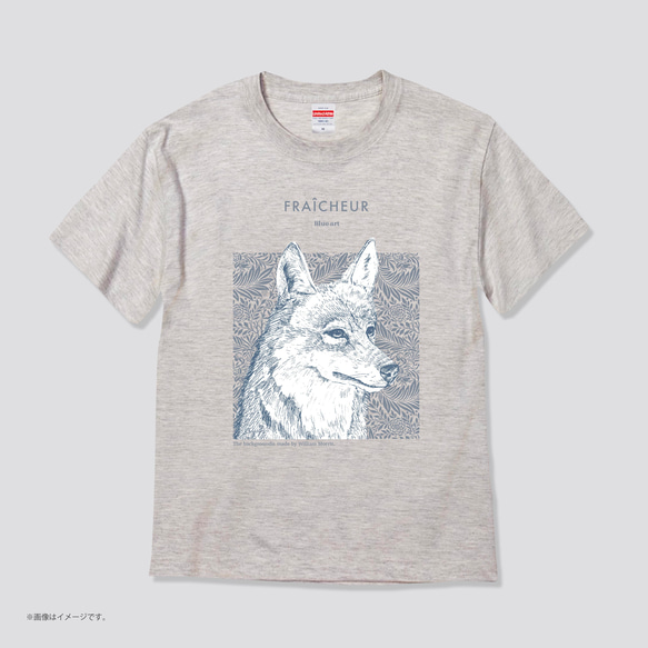 「Wolf」コットンTシャツ/送料無料 4枚目の画像