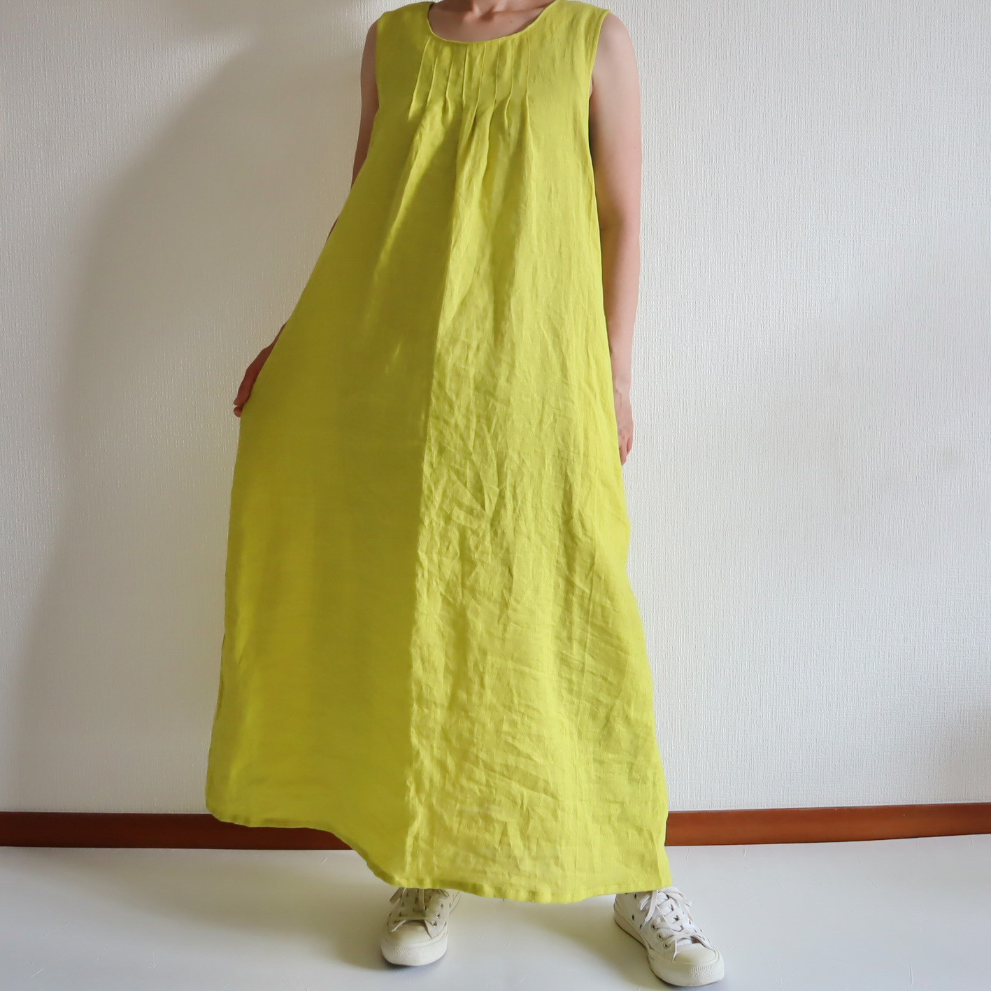 【新品・紙タグ付】nagonstansのフレンチリネン タンクDR/Br