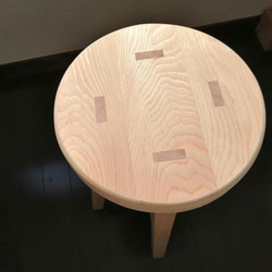 木製スツール　高さ25cm　丸椅子　stool 3枚目の画像