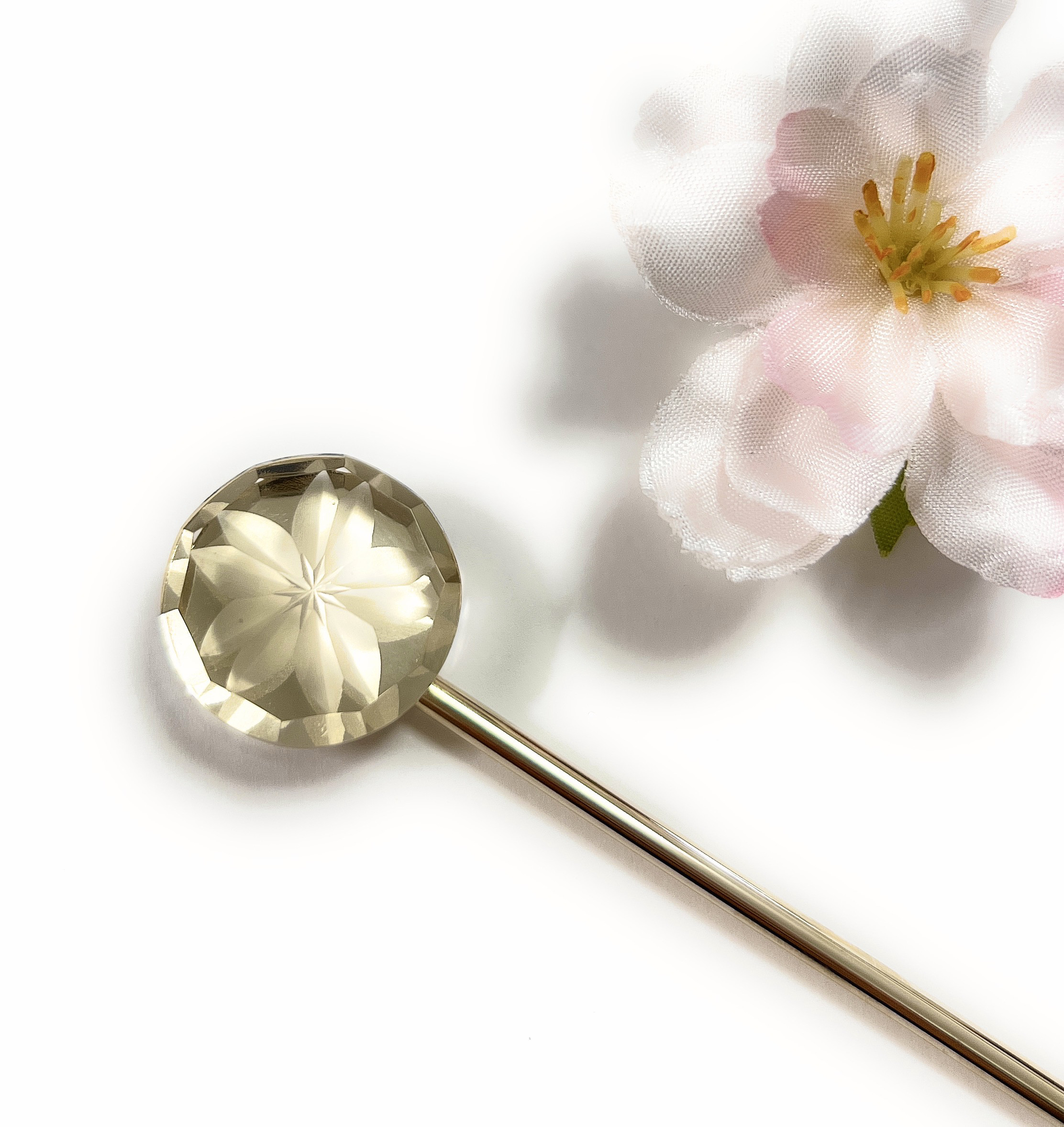 東京切子（花切子）かんざし　桜　クリアー・ゴールド 17,325円