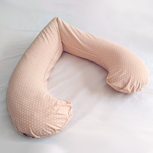 微粒型孕婦枕-白玉奶茶 | 助眠.輕量.長抱枕.彈性.放鬆 第2張的照片