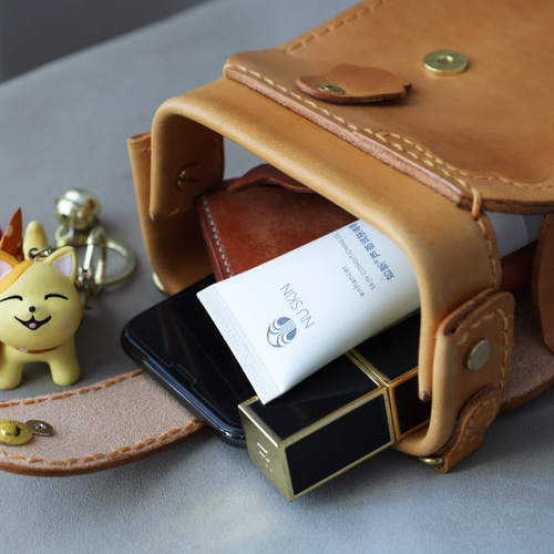 レトロな がま口バッグ と スマホショルダー 2点セット 合皮 茶色系 ミニショルダーバッグ レディース がま口 ショルダーバッグ