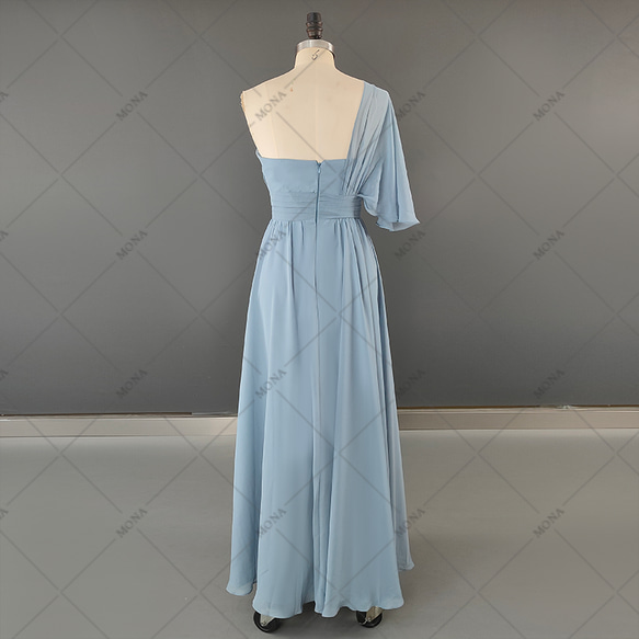 シンプル ロングドレス ウェディングドレス カラードレス 674 4枚目の画像