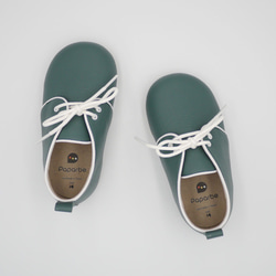 (滾邊款)  鞋帶 綠 平底鞋 Derby童鞋 第2張的照片