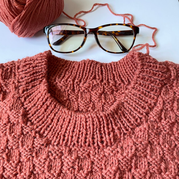 手編みのセーター10 メリノウール100% 1枚目の画像
