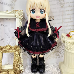 オビツ11 OB11 1/12ドール服 夜薔薇セット ワンピース ドレスセット gsc 綺麗 かわいい 2枚目の画像