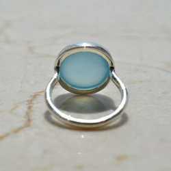 Blue chalcedony　Bezel setting ring　ブルーカルセドニー リング　 7枚目の画像