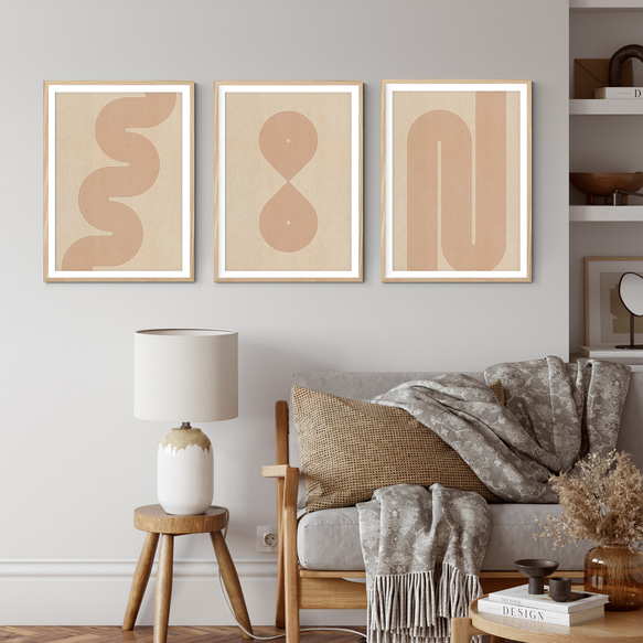 お届け可能】抽象アート3枚組