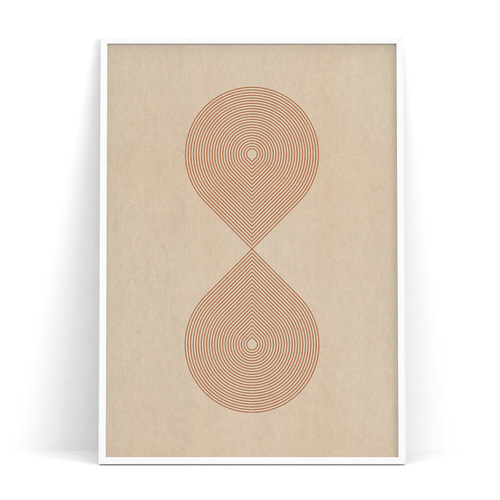 北欧ポスター 【 幾何学ラインアート10 】 アートポスターをインテリア  