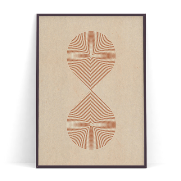 北欧ポスター　【  幾何学ラインアート10 】 アートポスターをインテリアに ジャパンディ 4枚目の画像