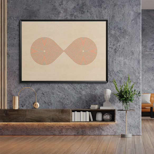 北欧ポスター 【 幾何学ラインアート10 】 アートポスターをインテリア  