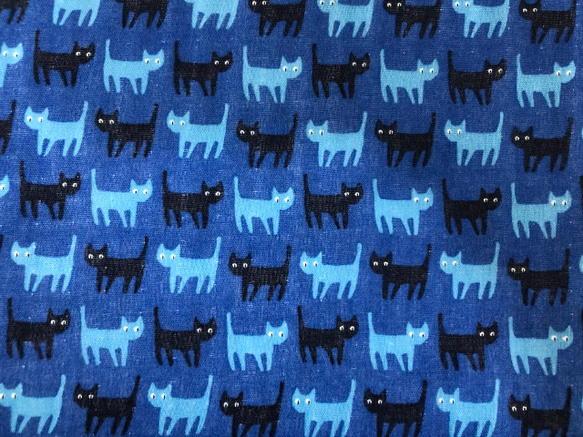 猫　ダブルガーゼ　68cm丈　前後ポケット　ハーフパンツ　ステテコ　綿100　ゴムウエスト 7枚目の画像