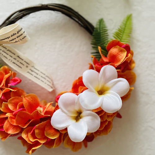 トロピカルリース 玄関ドアリース 南国リース トロピカル 夏リース  