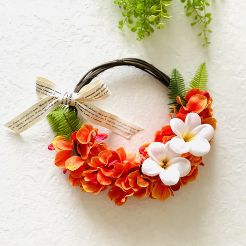 トロピカルリース 玄関ドアリース 南国リース トロピカル 夏リース  