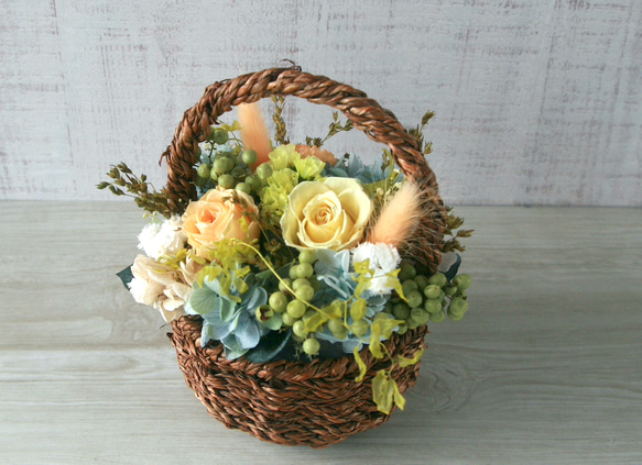 Flower basket (S) -pastel yellow- 2枚目の画像