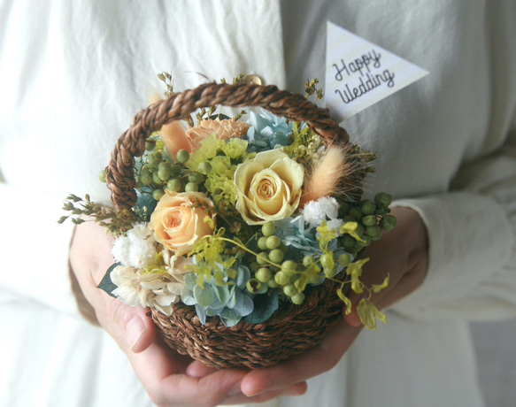 Flower basket (S) -pastel yellow- 6枚目の画像