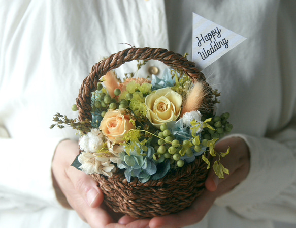 Flower basket (S) -pastel yellow- 1枚目の画像