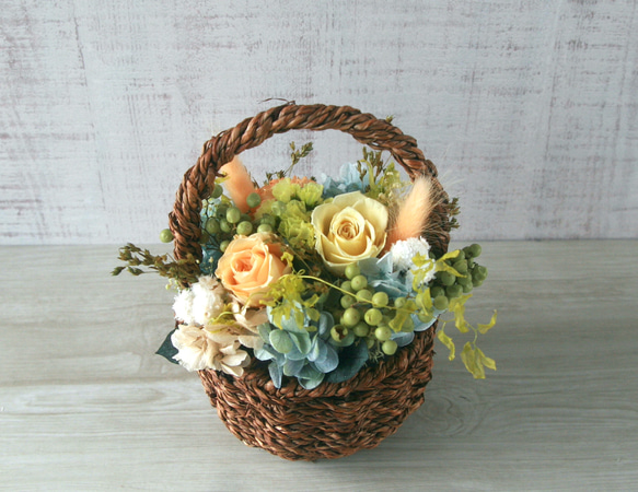 Flower basket (S) -pastel yellow- 3枚目の画像