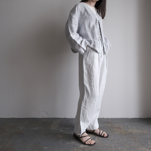 23SS エンリカ enrica 福井の草木染め リネンデニムジャケット F 23SS エンリカ enrica 福井の草木染め リネンデニムジャケット F