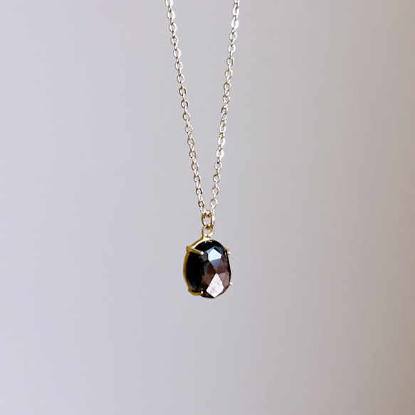 九月誕生石：秋冬棕藍寶石單石項鍊，14kgf，防過敏，生日禮物 第3張的照片