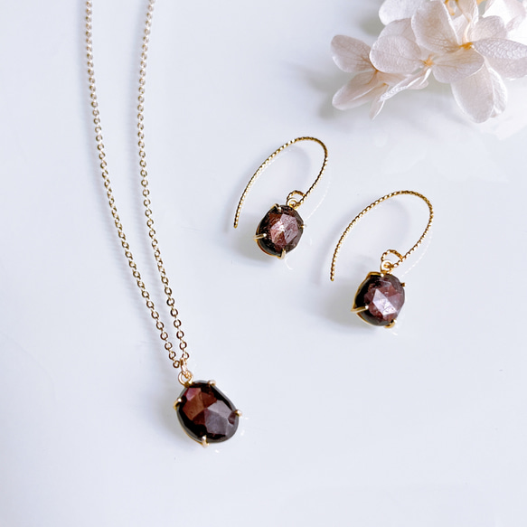 九月誕生石：秋冬棕藍寶石單石項鍊，14kgf，防過敏，生日禮物 第5張的照片