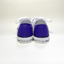 可愛雙色低幫運動鞋，色彩細膩（薰衣草色 x 深紫色）22.0cm〜24.5cm 第5張的照片