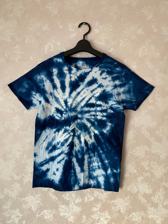 楽天市場】藍染 【全国送料無料】Tシャツ 渦巻染め 7.4オンス